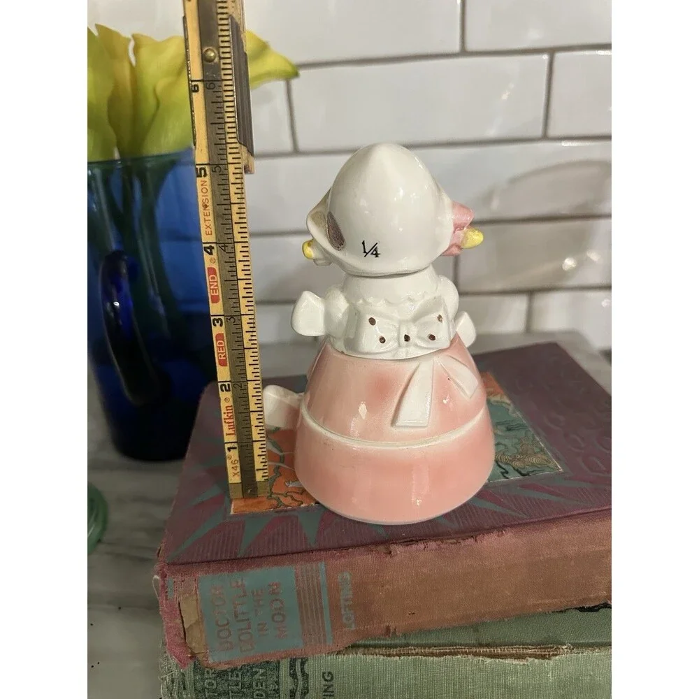 Vintage Enesco Dutch Girl Stacking Measuring Cups Ceramic Japan Mid Century 1950